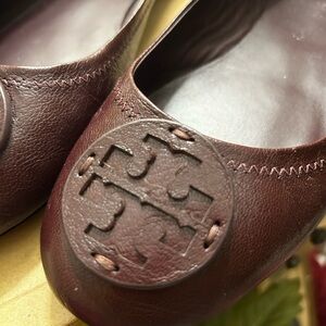 Tory Burch Women's Burgundy Leather Loafers